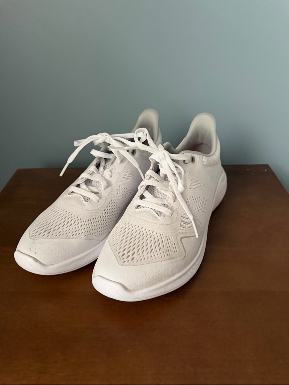 Women's White Sneakers - Lightweight Athletic Running Shoes